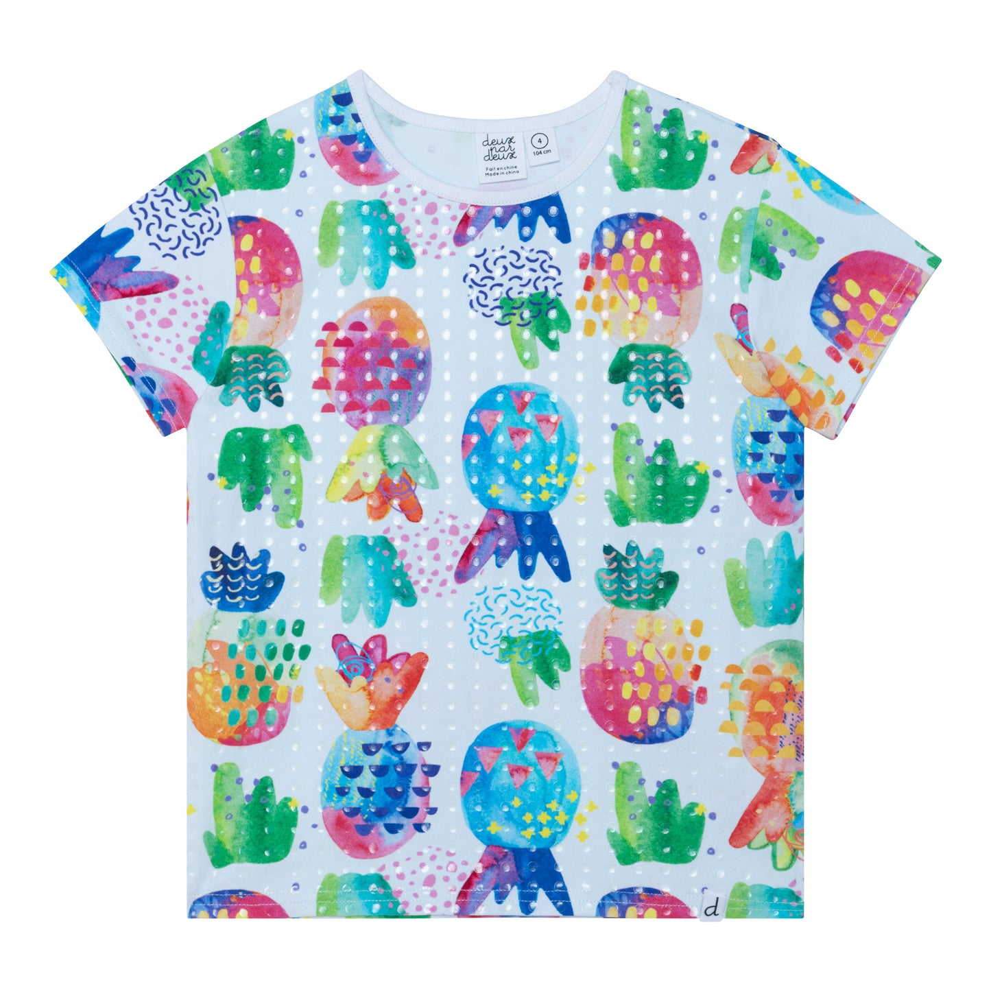 Chandail imprimé ananas E30J74-100 - Blanc - 2 à 14 ans