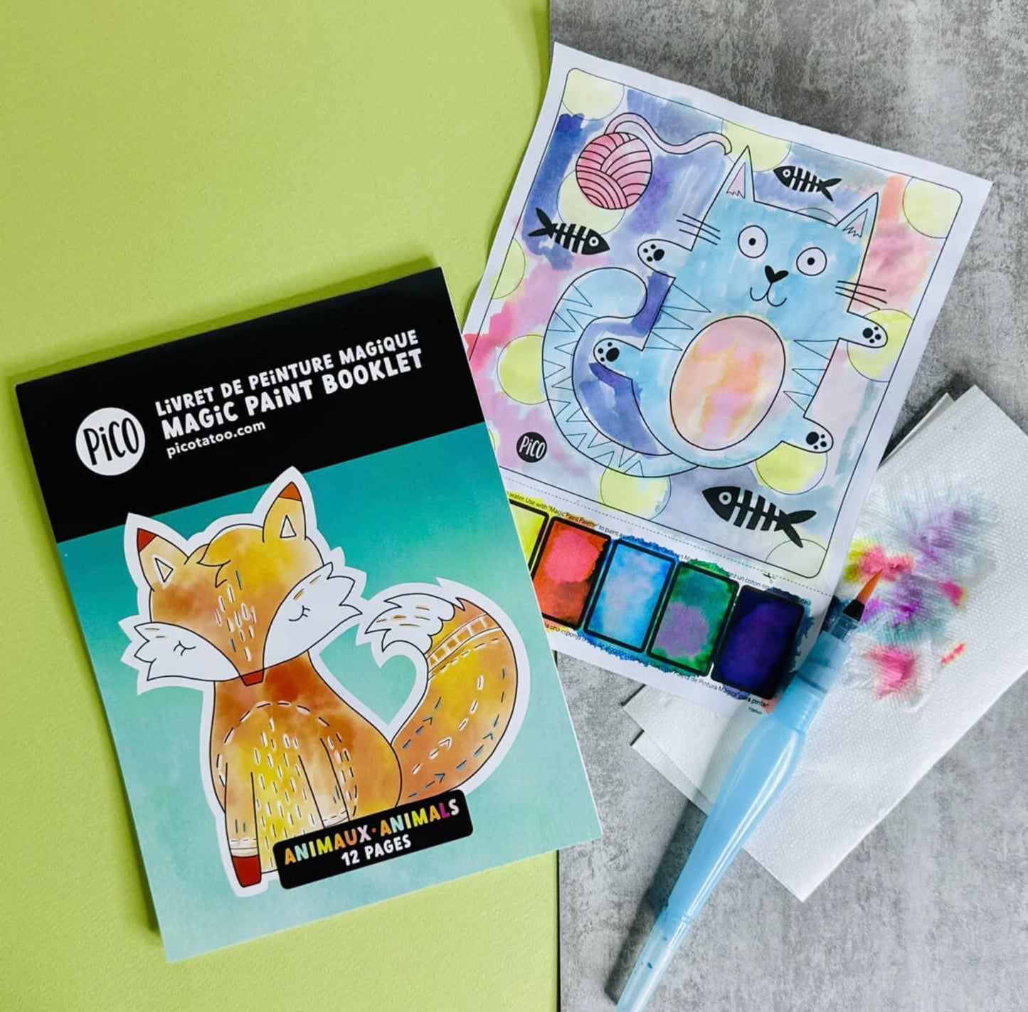 Livret de peinture magique - Animaux