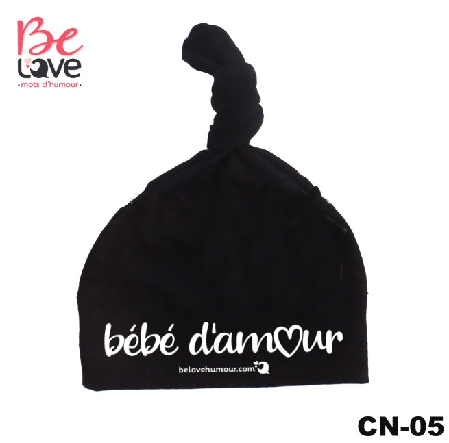Chapeau de naissance - Bébé d’amour- 4 choix de couleurs