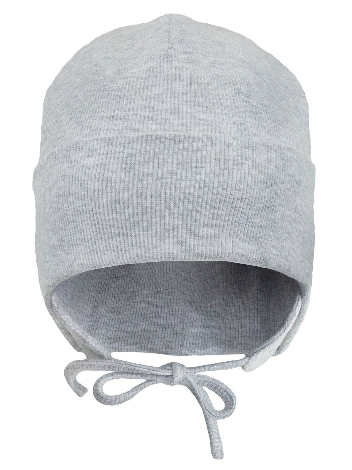 Tuque en coton avec oreilles - Gris - 0/6 mois à 3/5 ans