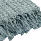 Couverture mousseline gaufrée en coton biologique - Sarcelle