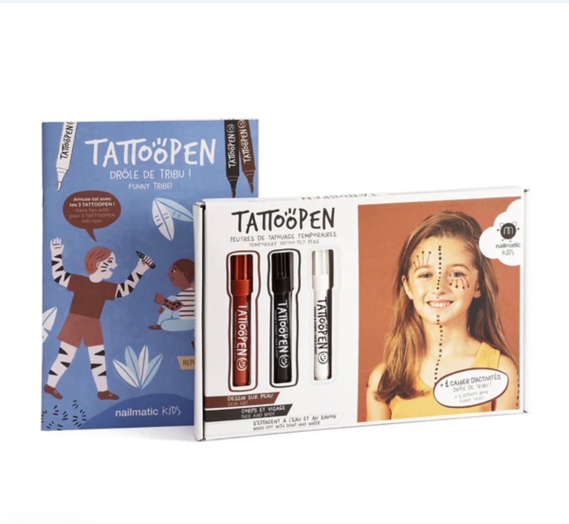 TATTOOPEN Ensemble de 3 crayons - Drôle de tribue