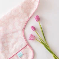 Bavoir Manches Longues - Floral rose