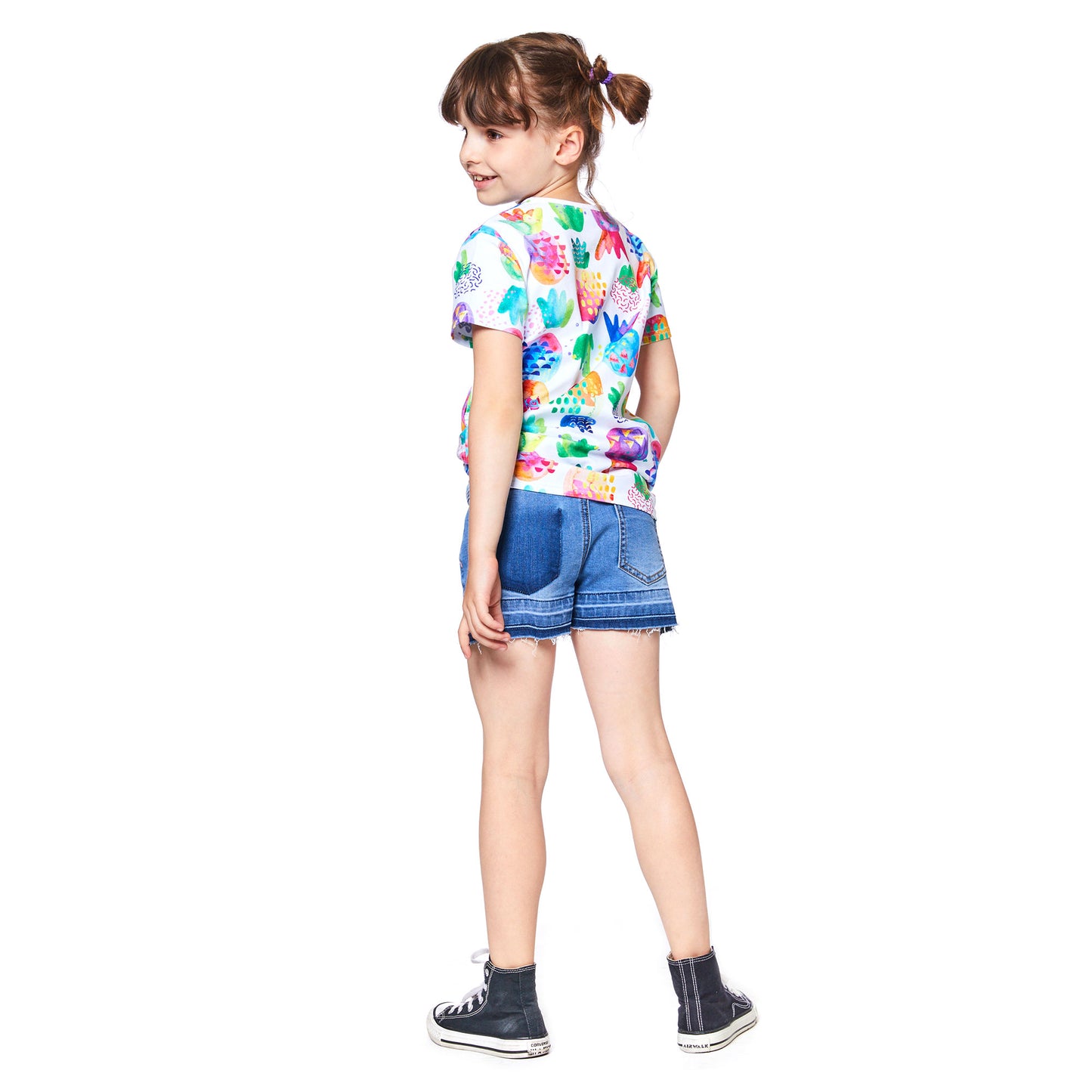 Chandail imprimé ananas E30J74-100 - Blanc - 2 à 14 ans