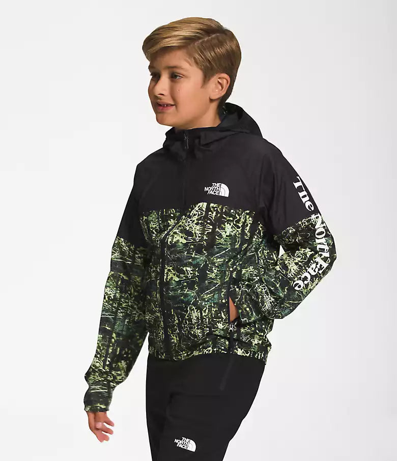 Coupe-vent NEVER STOP pour garçon - Noir/Imprimé- 6 à 16 ans