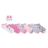 Bas - Ensemble de 6 paires de bas courts - Rose - Taille 5 à 9