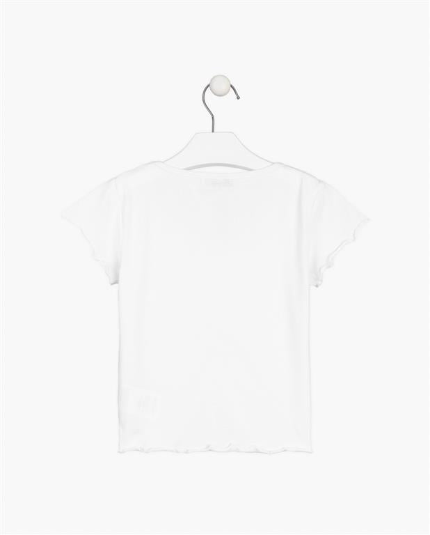 Chandail à manches courtes 31G-1028AL - Blanc - 8 à 16 ans