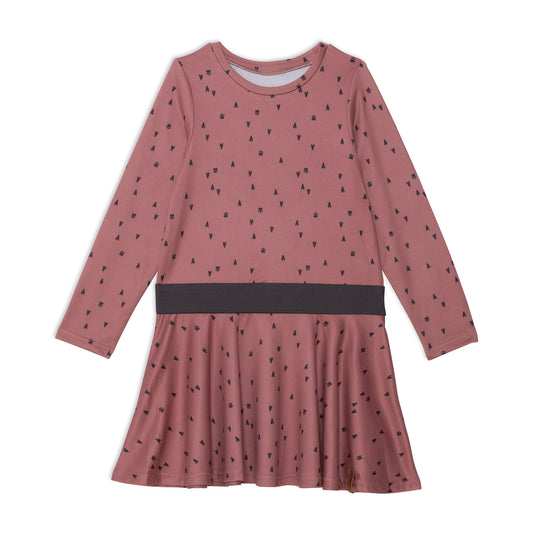 Robe à manches longues imprimée E20J90-042- 3 à 12 ans