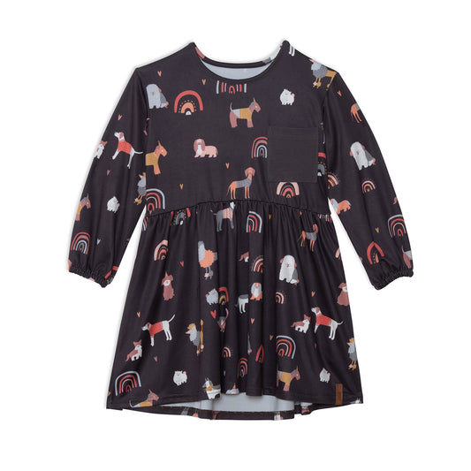 Robe à manches longues imprimée E20J91-041 - 3 à 12 ans