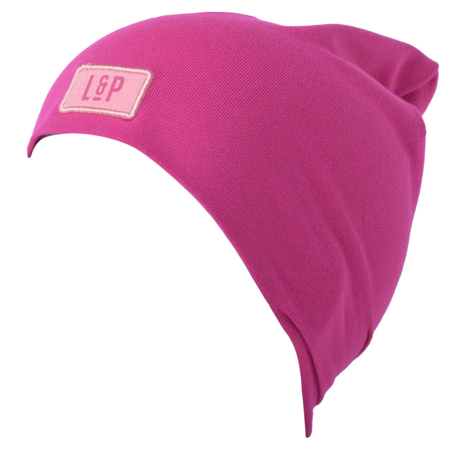 Tuque Boston en coton (Rose intense)