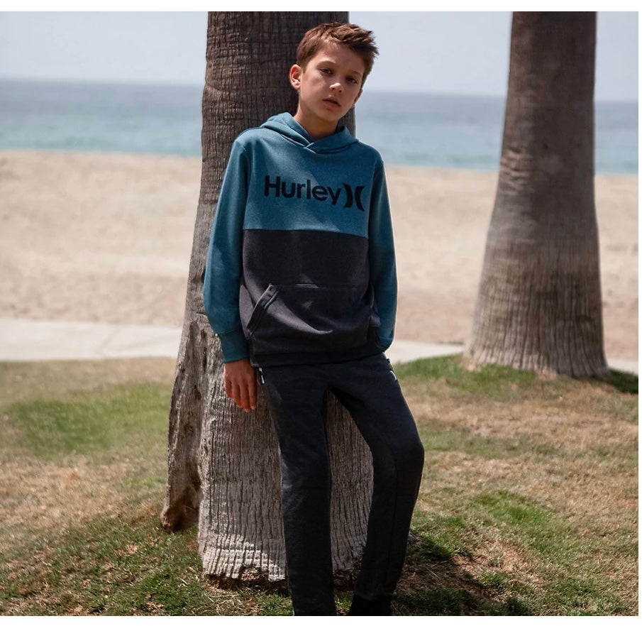 Hoodie en Dry-Fit Bleu/Gris - 8-15 ans