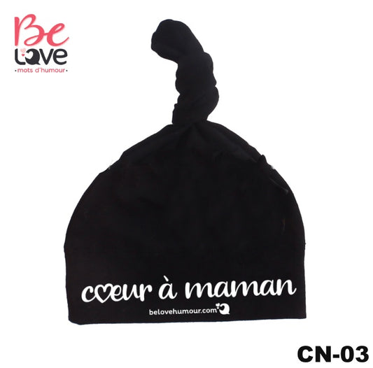 Chapeau de naissance - Cœur à maman - 4 choix de couleurs