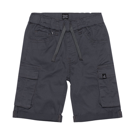 Culotte courte en twill avec poches cargo E30YB26-987 - Gris - 12 à 24 mois et 2 à 12 ans