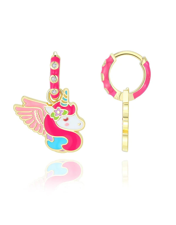 Boucles d'oreilles suspendues - Souhaits de licorne