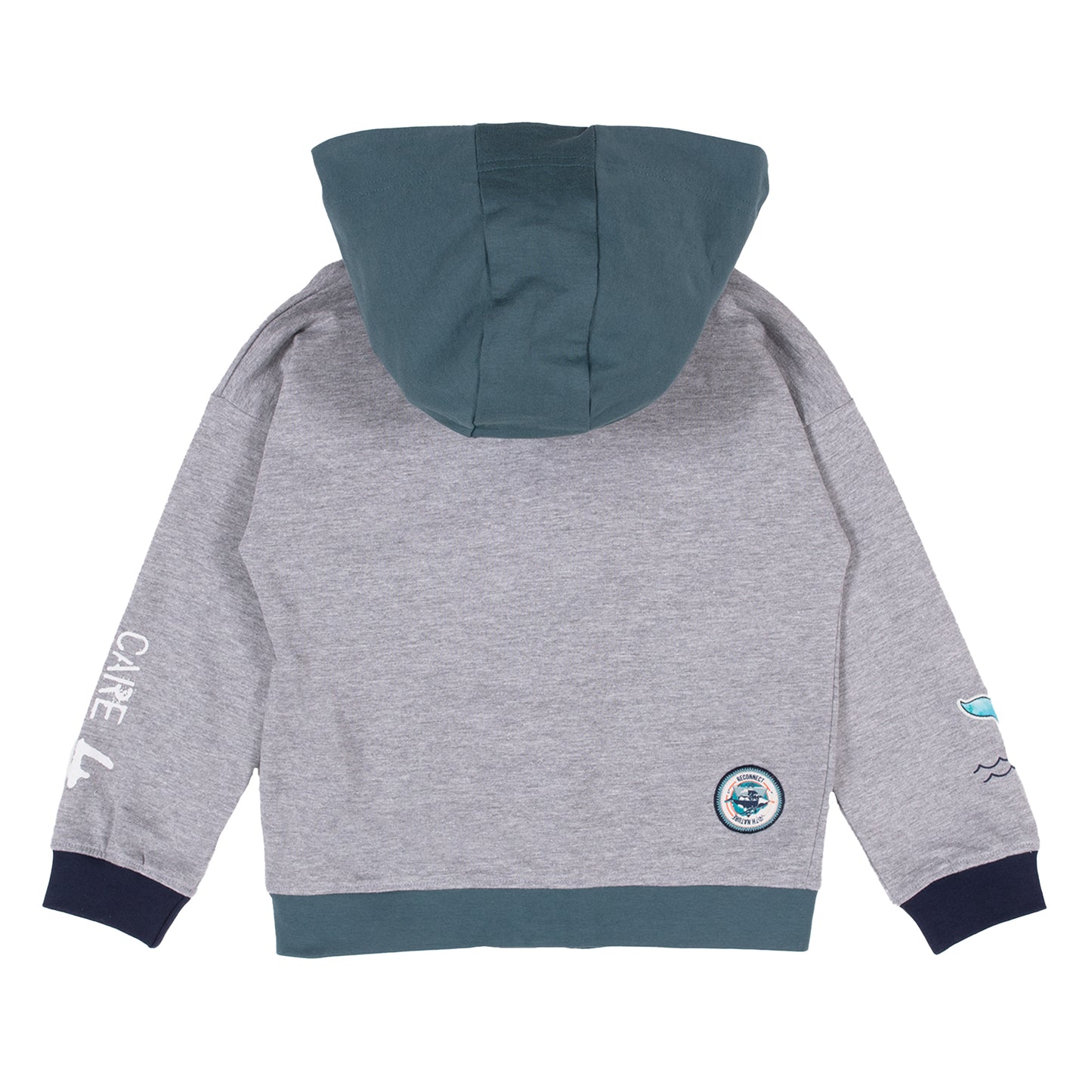 Veste à capuchon Gris mix - Sous l’océan - S2201-01 2 à 12 ans
