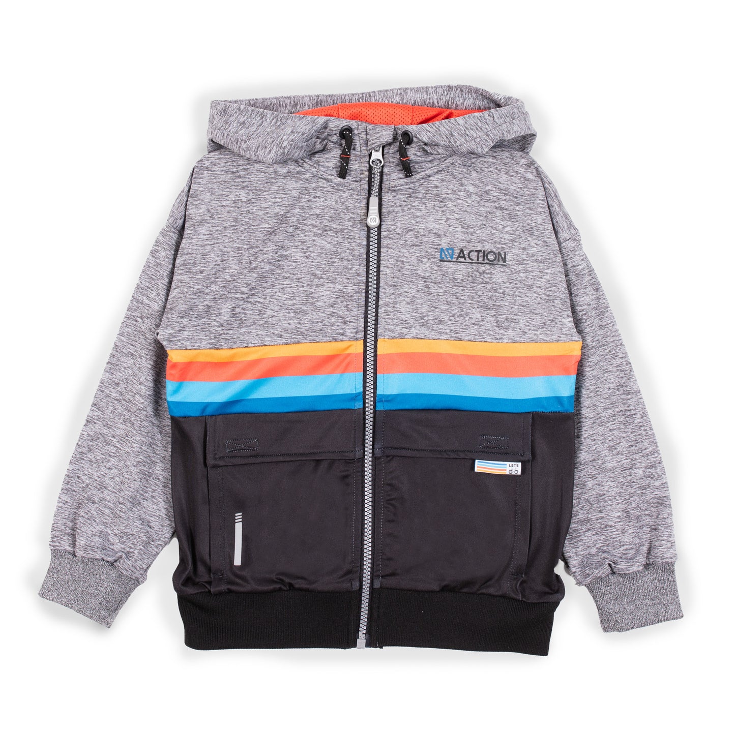 Veste à capuchon athlétique - Droit devant - Grix - S23A81-01 - 4 à 14 ans