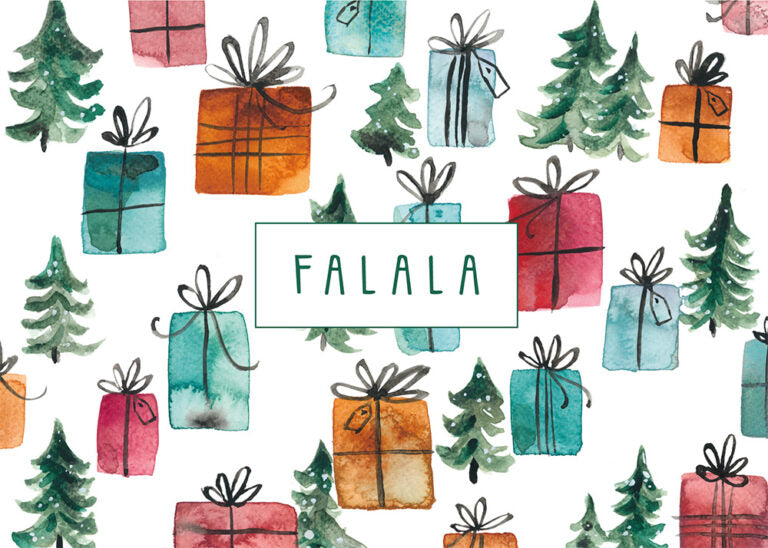 Carte avec illustration à l'aquarelle FINN | 04 FALALA