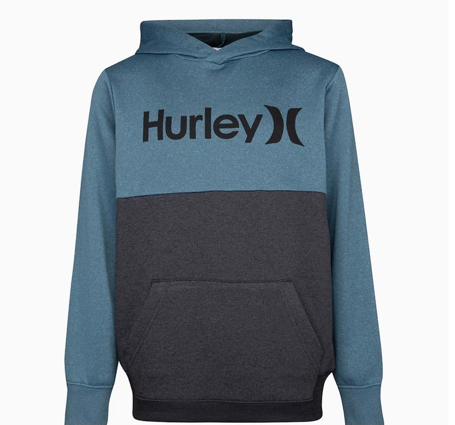 Hoodie en Dry-Fit Bleu/Gris - 8-15 ans