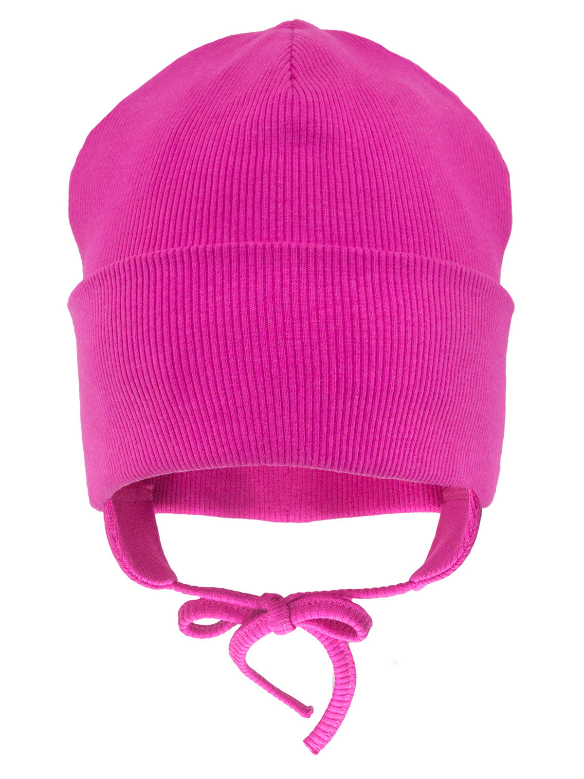 Tuque en coton avec oreilles - Fushia