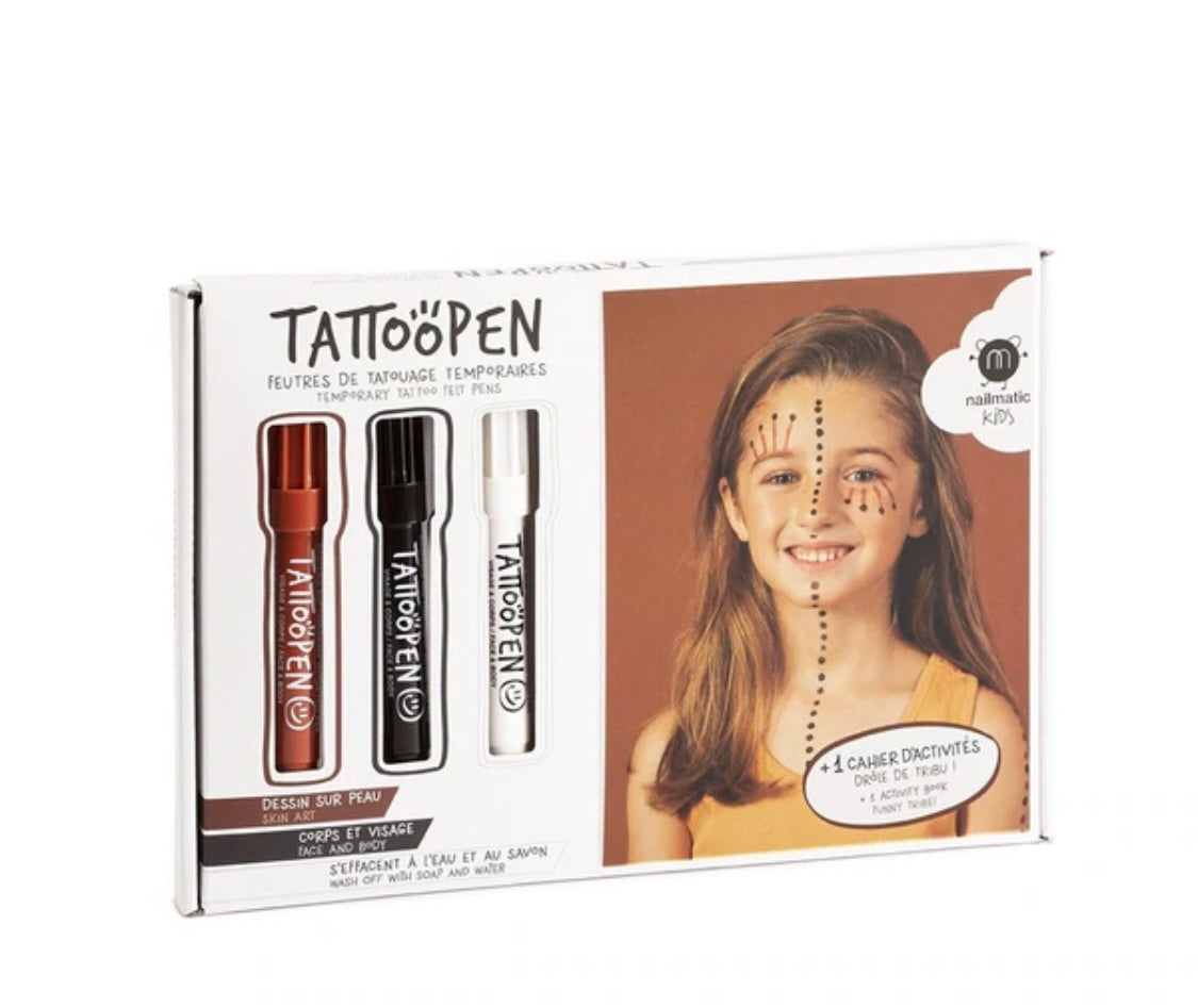 TATTOOPEN Ensemble de 3 crayons - Drôle de tribue
