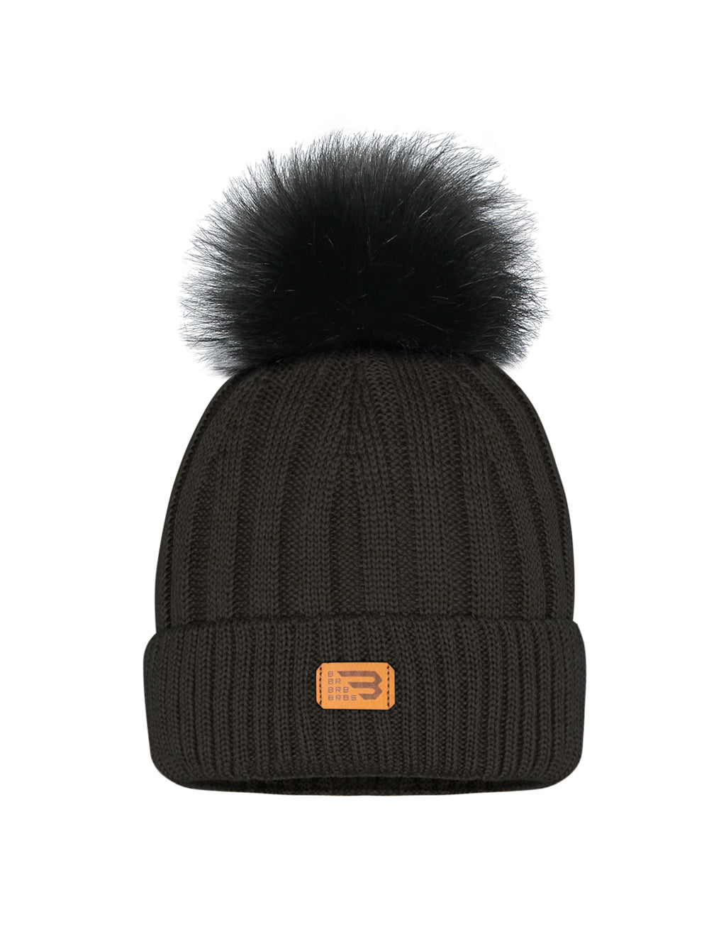 Tuque avec pompon naturel - 3/5 ans à 9 ans + (Adulte) - Noir