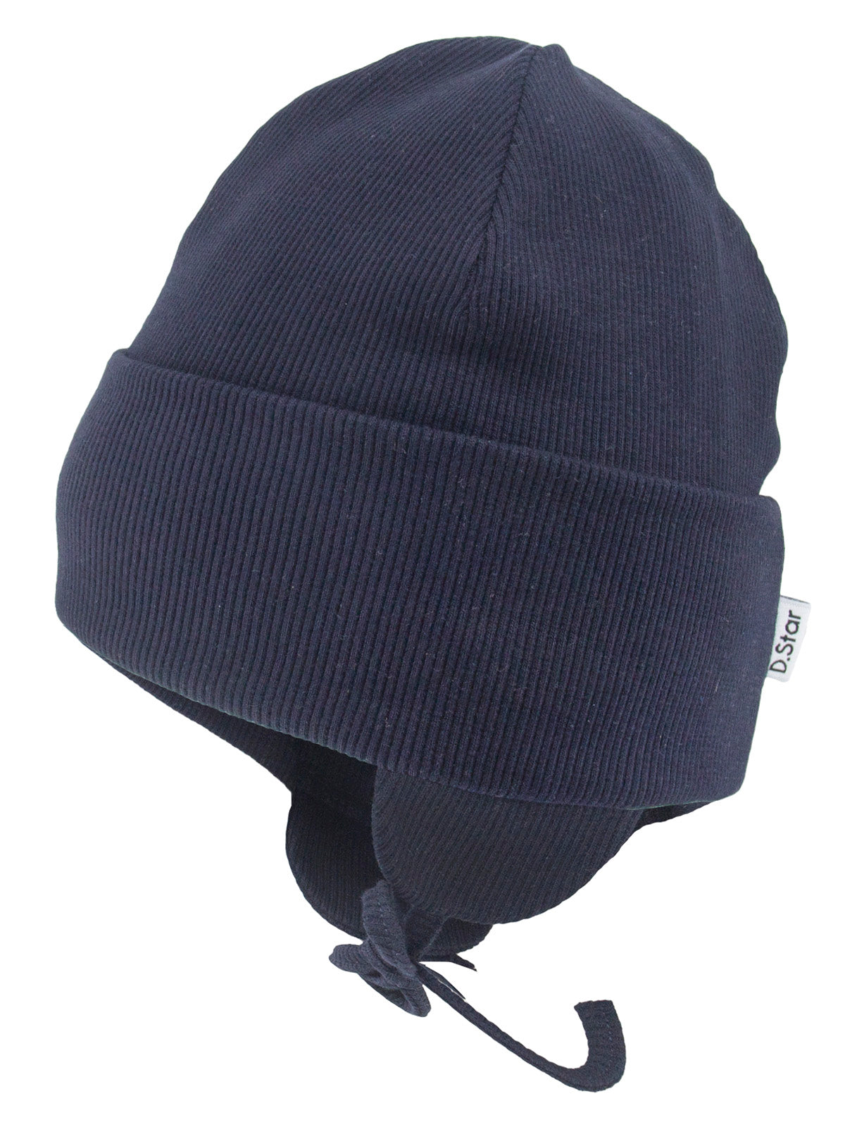 Tuque en coton avec oreilles - Marine