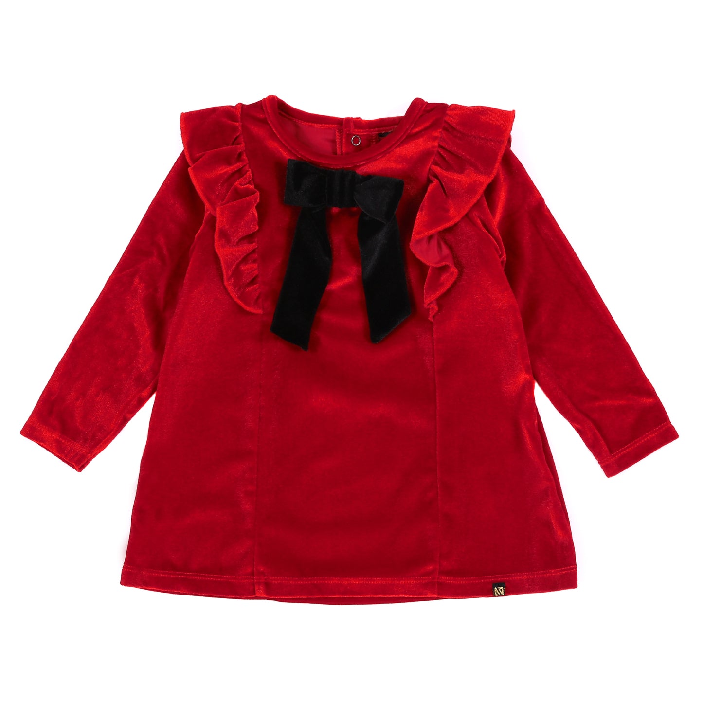 Tunique de velours - La nuit étoilée - Rouge - F2170-01 - 6 à 24 mois