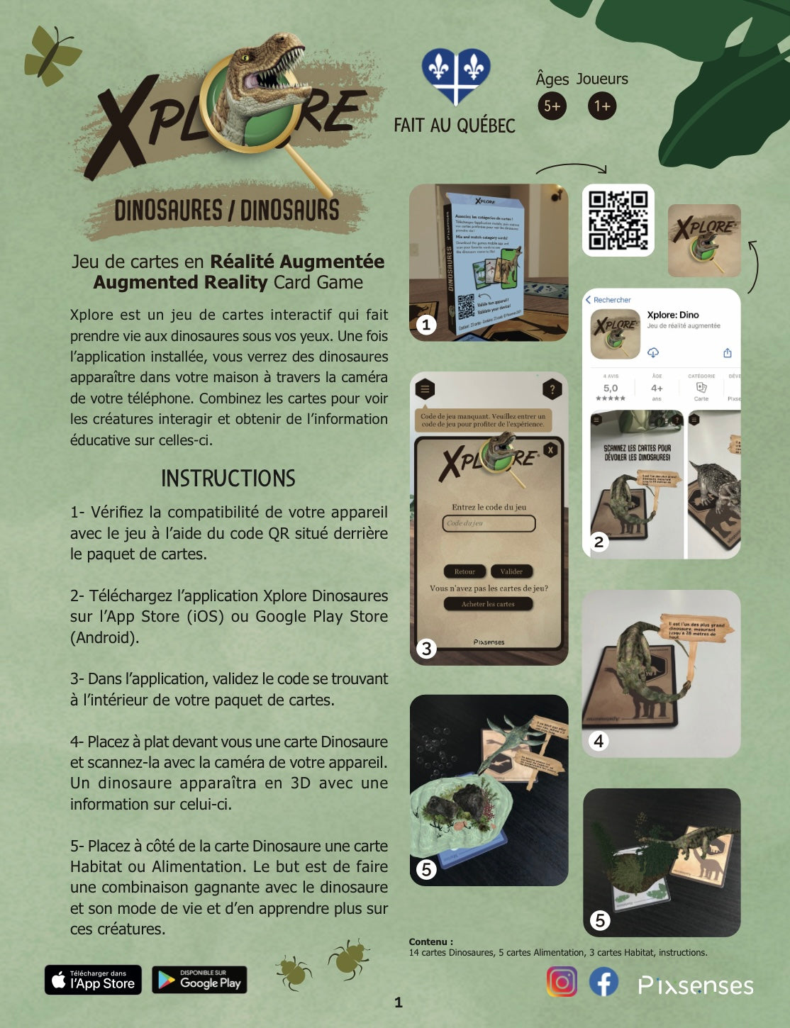 JEUX DE CARTES ÉDUCATIF - DINOSAURES - XPLORE