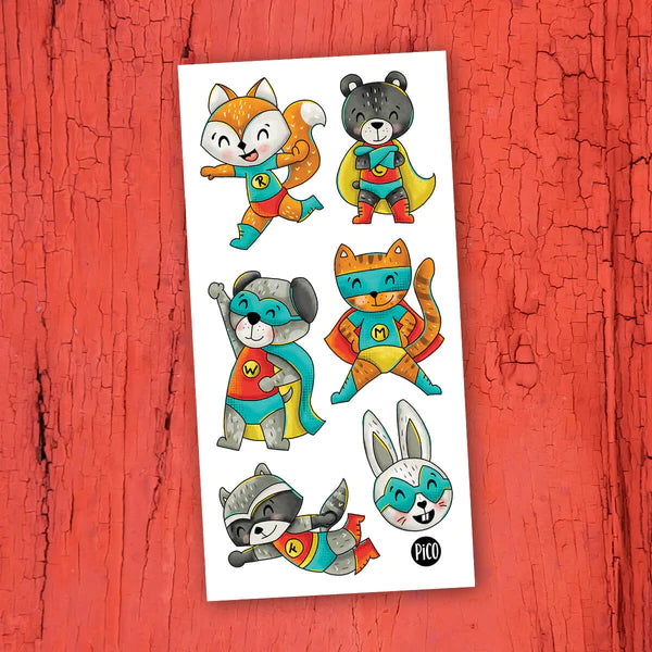 Tatouages - Les supers héros animaliers