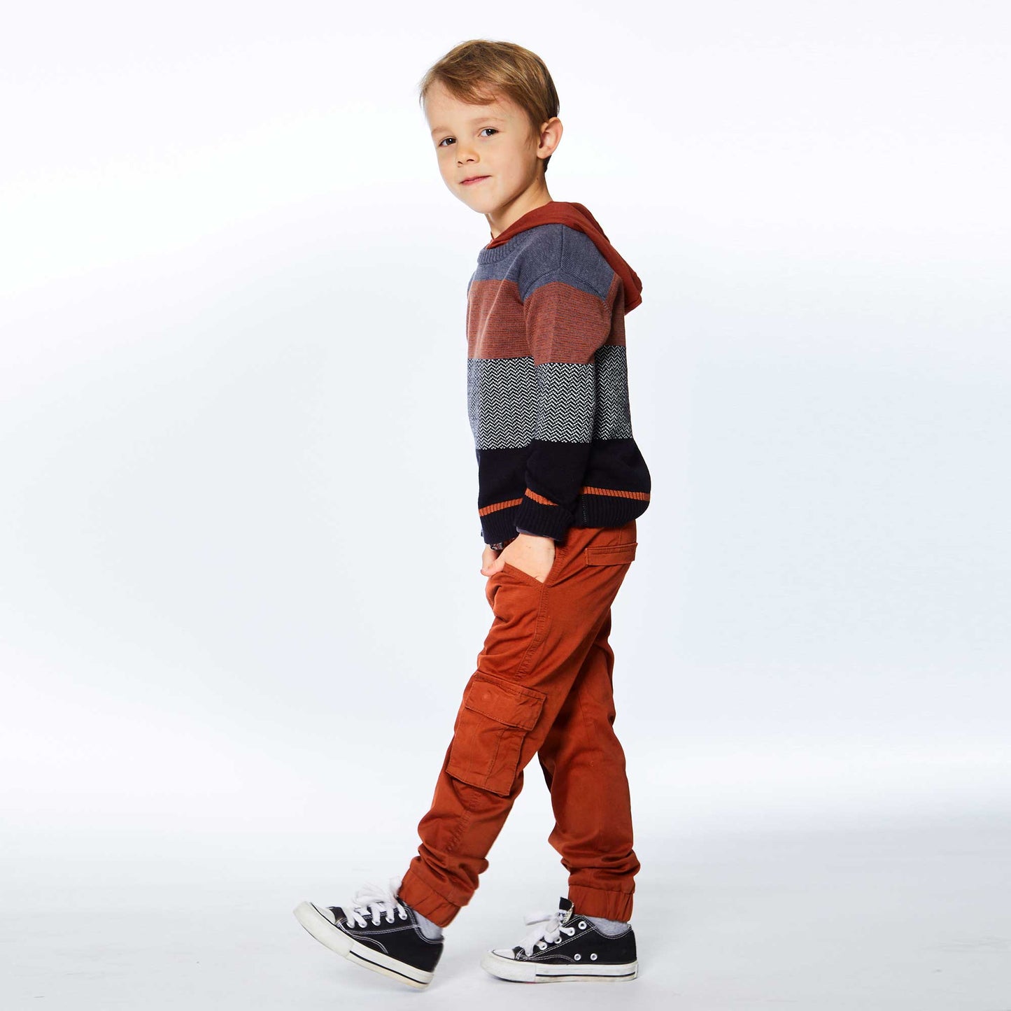 Chandail en tricot E20UT77-195- 3 à 12 ans