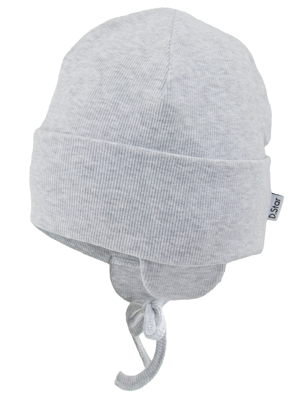 Tuque en coton avec oreilles - Gris - 0/6 mois à 3/5 ans