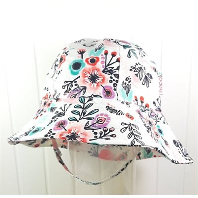 Chapeau Soleil Nautique UV50+ Ajustable - Fleurs