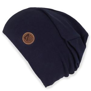 Tuque en jersey de coton - Bleu chiné