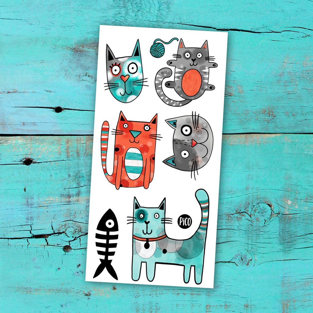Tatouages - Bibi le chat gris