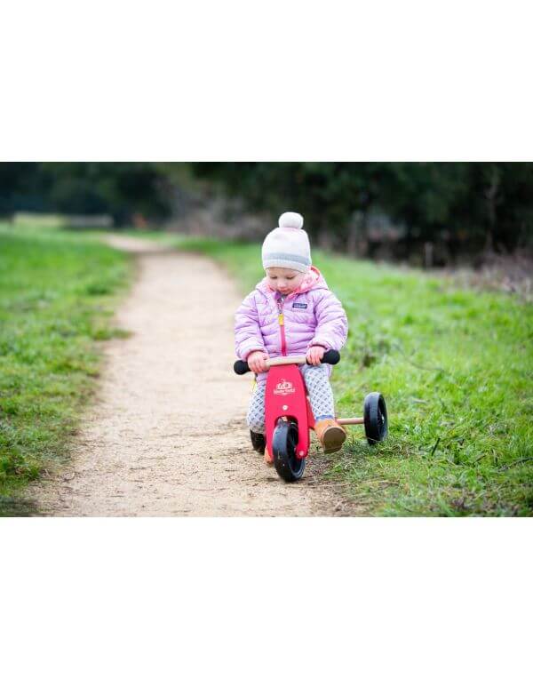 2-EN-1 TINY TOT Tricycle & Vélo d'équilibre - Rouge