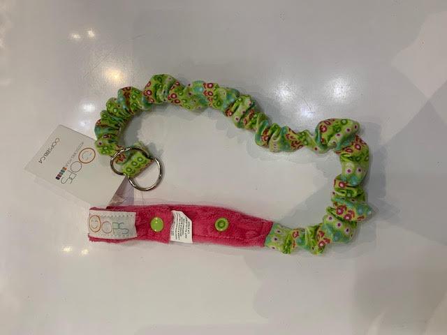 Attache-jouet imprimé - Rose et vert