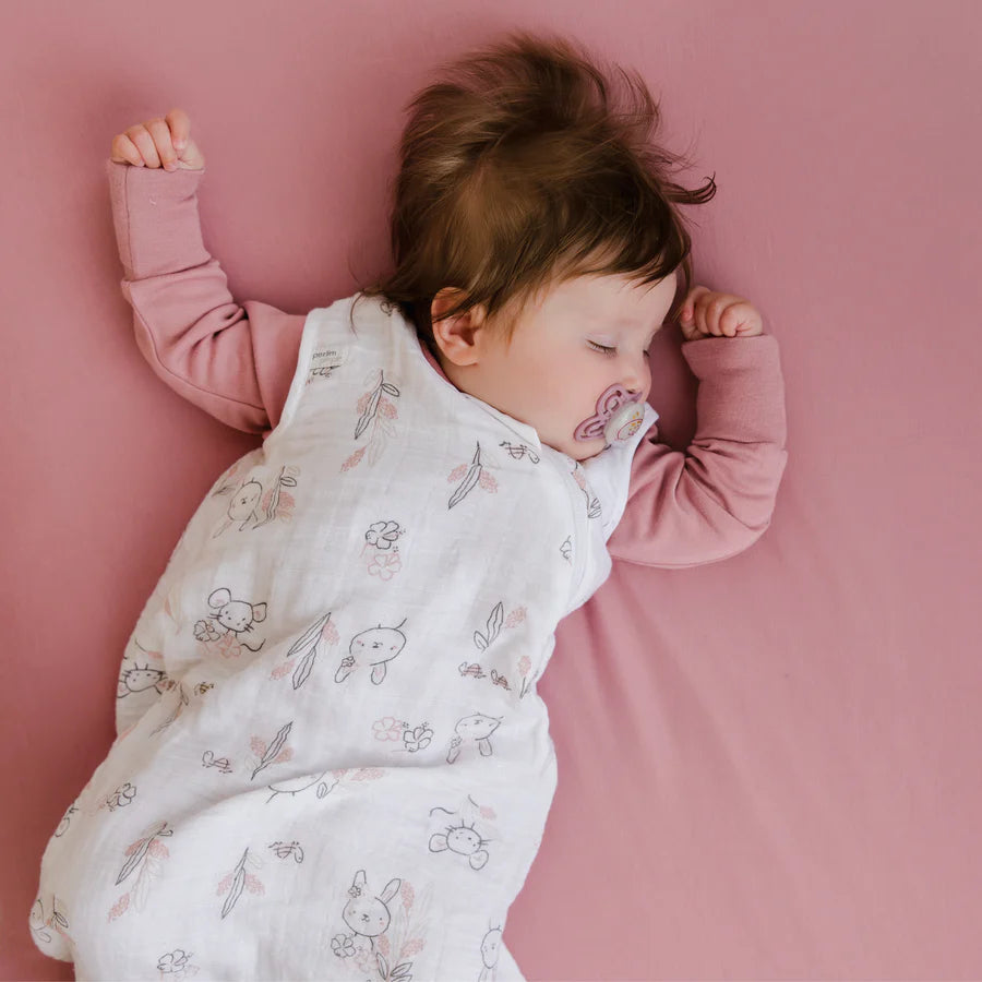 Sac de nuit mousseline de coton - Lapin (0.7 tog)