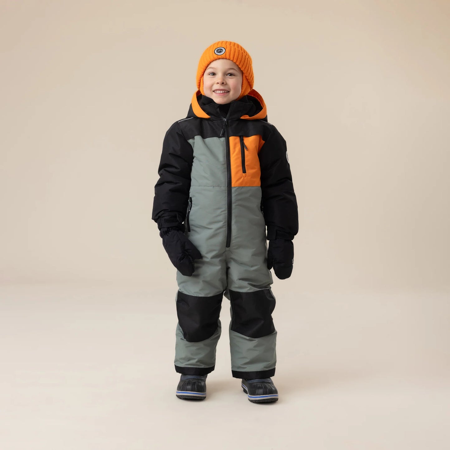 Habit de Neige 1 Pièce - Noir/Sauge - F26PTM609 - 2 à 8 ans