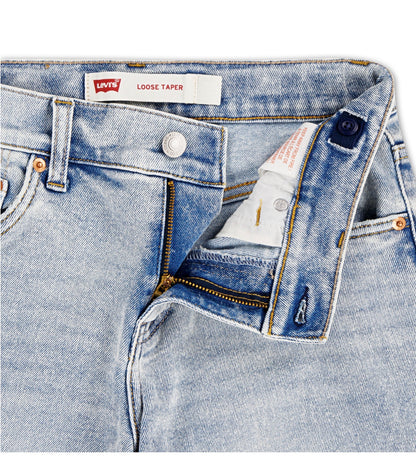 Jeans coupe ample fuselée - 91D516-LD2 - Bleu essentiel - 8 à 18 ans