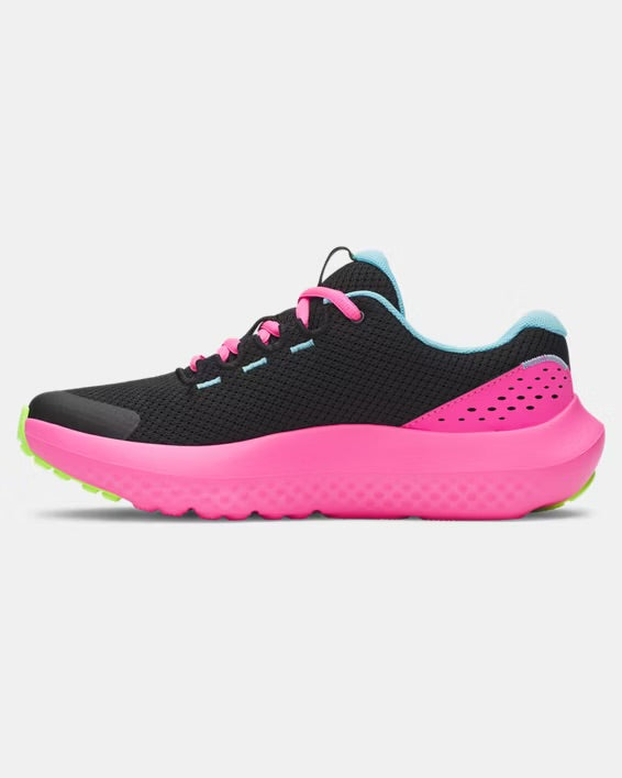 Chaussures de course UA Surge 4 - 3027108-005 - Noir/Rose - 4J à 6J