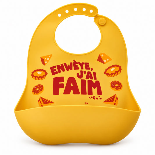 Bavoir Silicone - ENWÈYE J’AI FAIM!