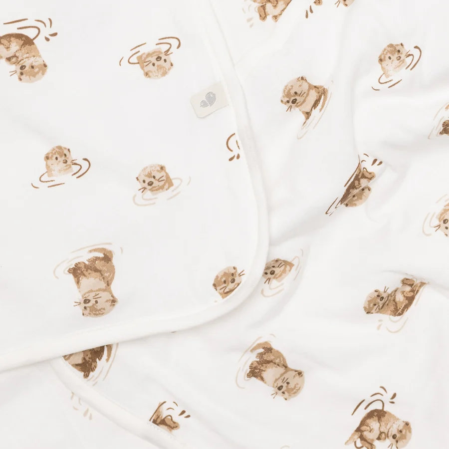 Couverture en bambou - Loutres