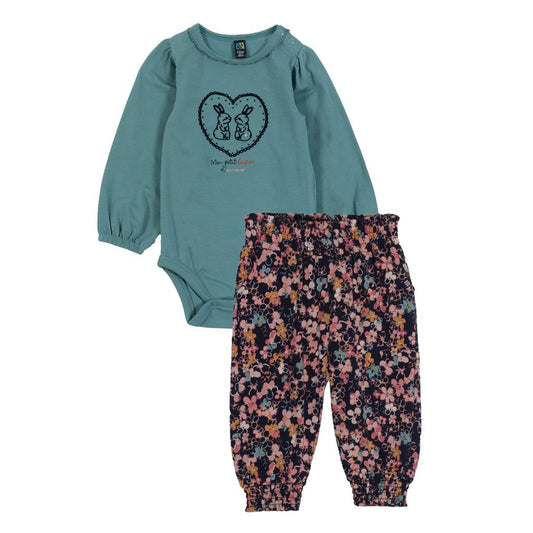 Ensemble cache-couche/Pantalon - Lapin rêveur - F2552-01- 3 à 24 mois