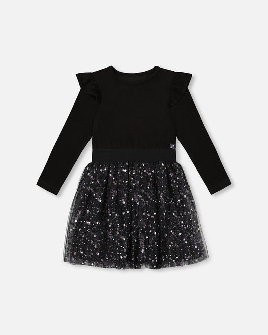 Robe à manches longues avec jupe de tule - Chic, On fête! - G20NG88-999 - 2 à 12 ans