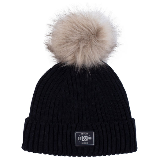 Tuque d’hiver - F25TU850- Noir - 7/14 ans