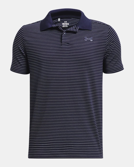 Boys' UA Matchplay Stripe Polo - Marine - 7 à 14 ans