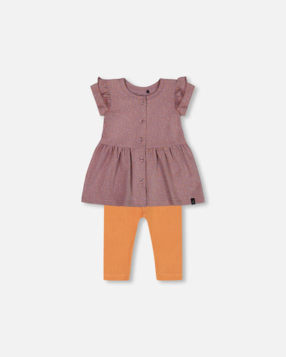 Ensemble tunique et legging en coton organique - G30B12_063 - 3 à 24 mois