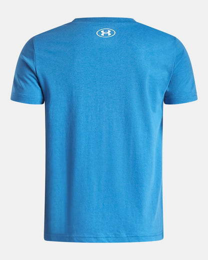 T-Shirt -  UA Logo Wordmark 1389963-430 - Bleu- 7 à 14 ans
