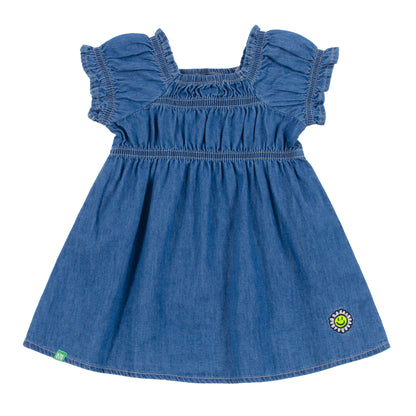 Robe en denim à manche courte - Petite Hippie - S2456-09 - 6 à 24 mois