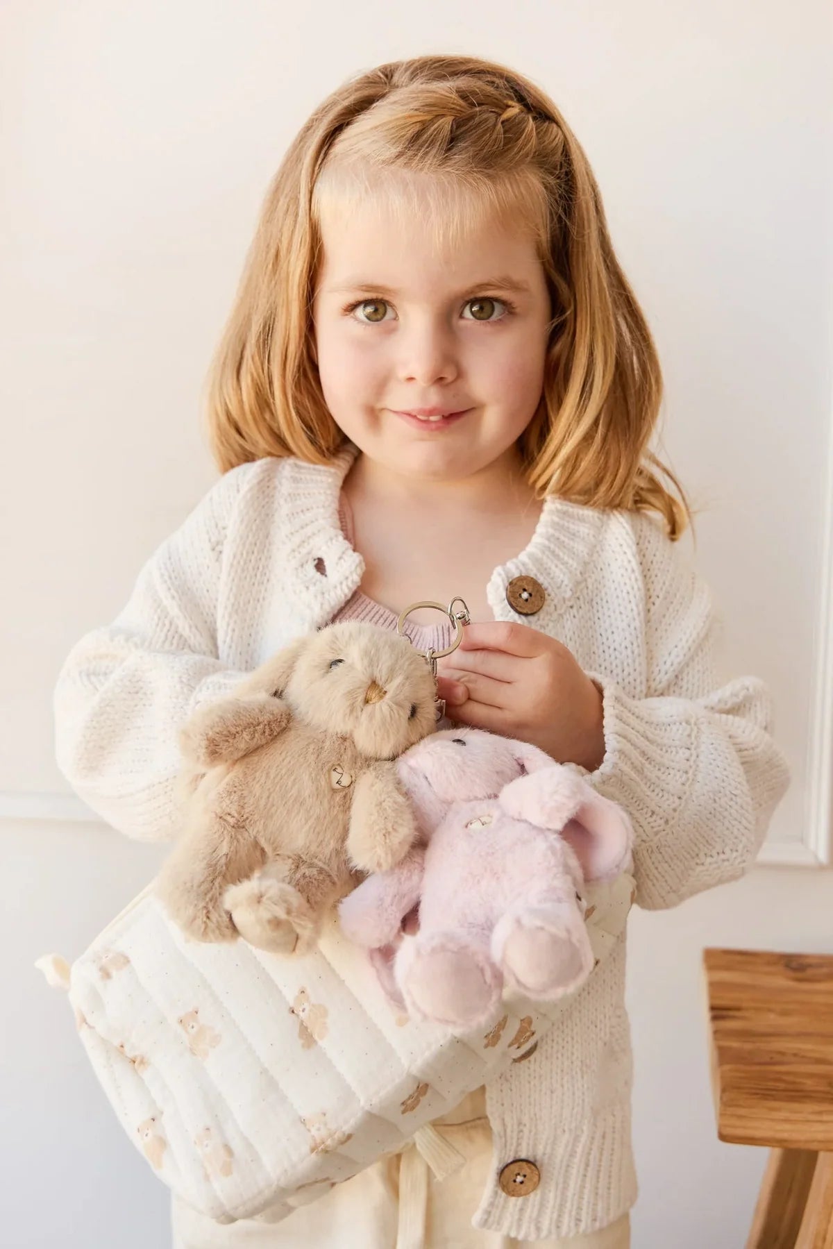 BRELOQUE POUR SAC - PÉNÉLOPE LE LAPIN - CARAMEL